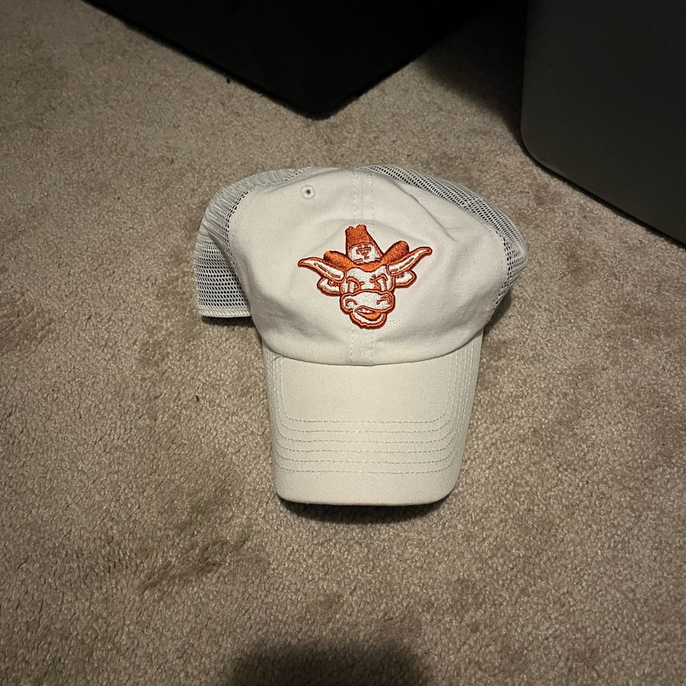 All White Vintage Texas Longhorns hat